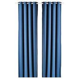 Комплект штор IKEA HILLEBORG (ХИЛЛЕБОРГ), Синий, 145х250 см, 2 шт