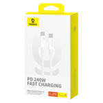 USB-C Кабель Baseus Superior 2 USB4 Charging+Data 8K@60Hz 40Gbps 240W 1m - Moon White