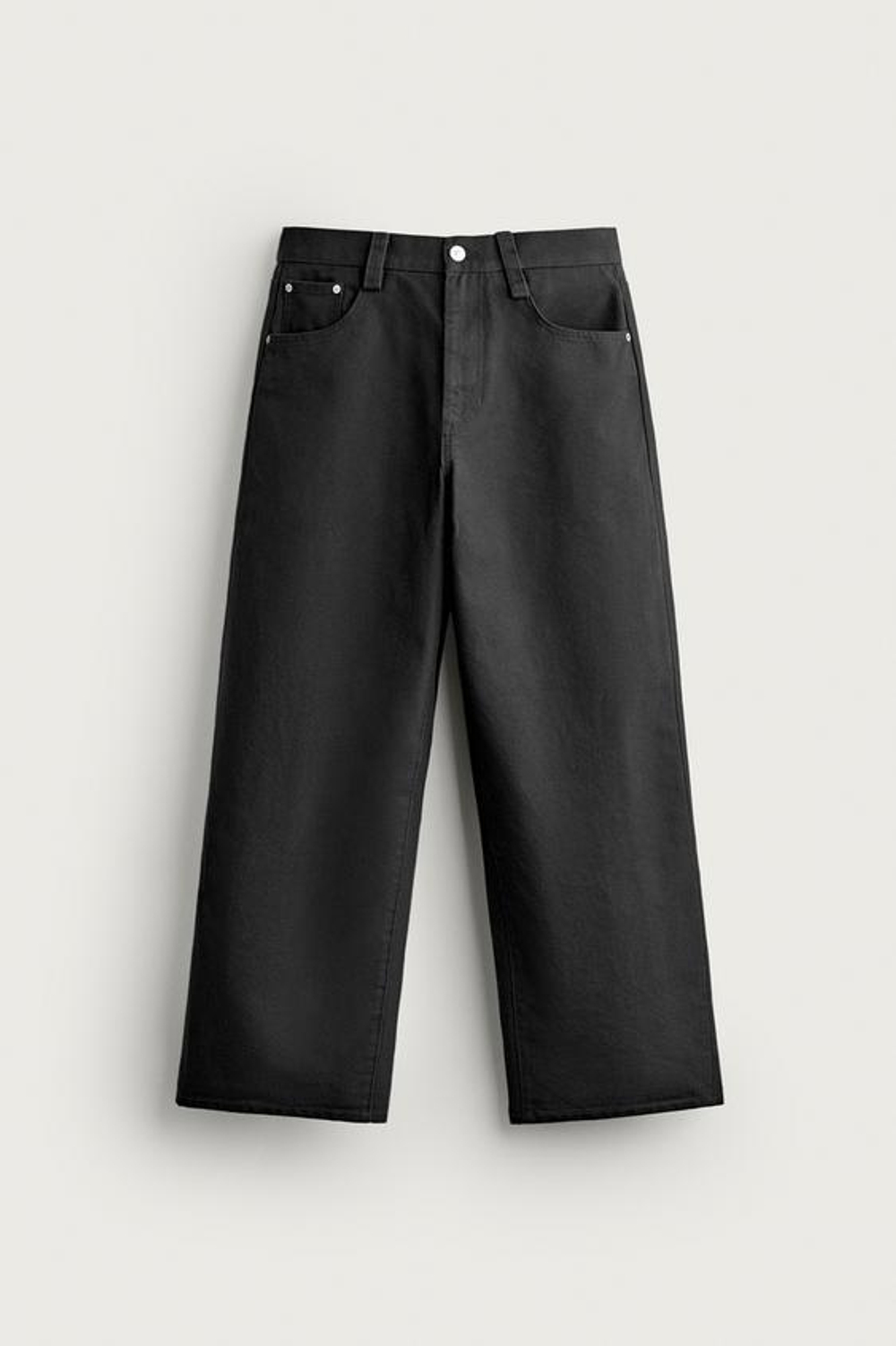 ZARA ДЖИНСЫ STRAIGHT RELAXED FIT, ЧЕРНЫЙ