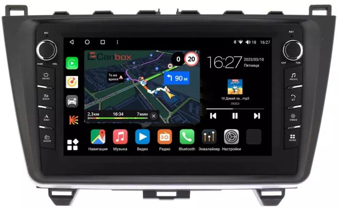 Магнитола для Mazda 6 2007-2012 (GH) - Canbox 9033 Android 10, Быстрая, CarPlay, 4G SIM-слот