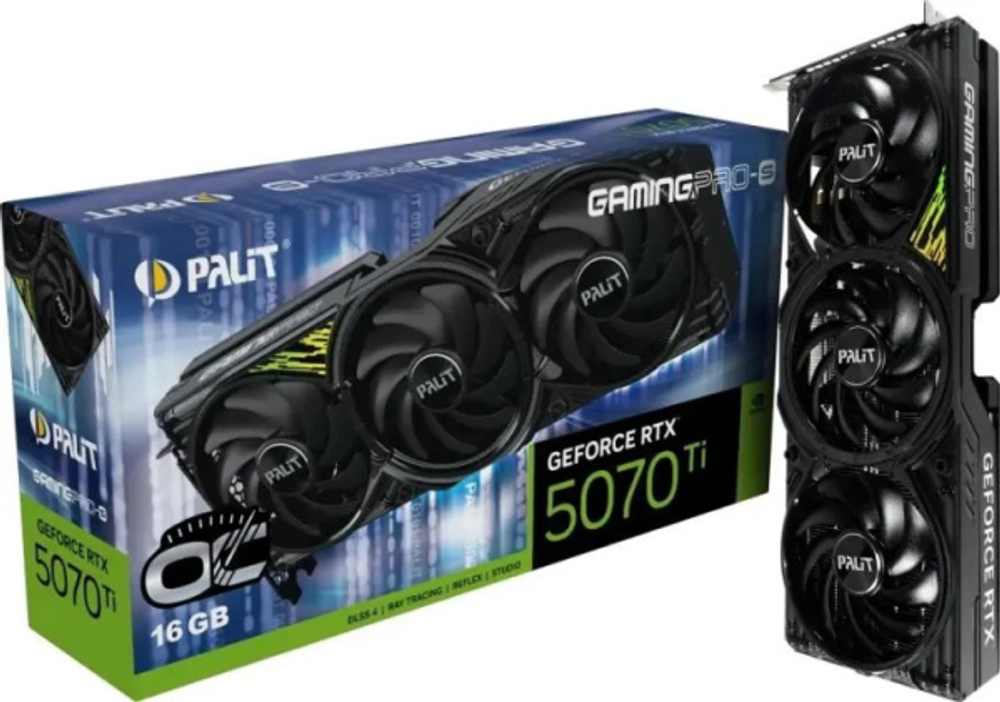 Видеокарта Palit GeForce RTX 5070 TI GAMINGPRO-S OC (NE7507TS19T2-GB2031U)