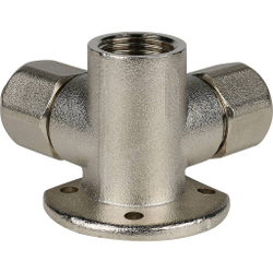 Тройник настенный с креплением 1/2"x16x16