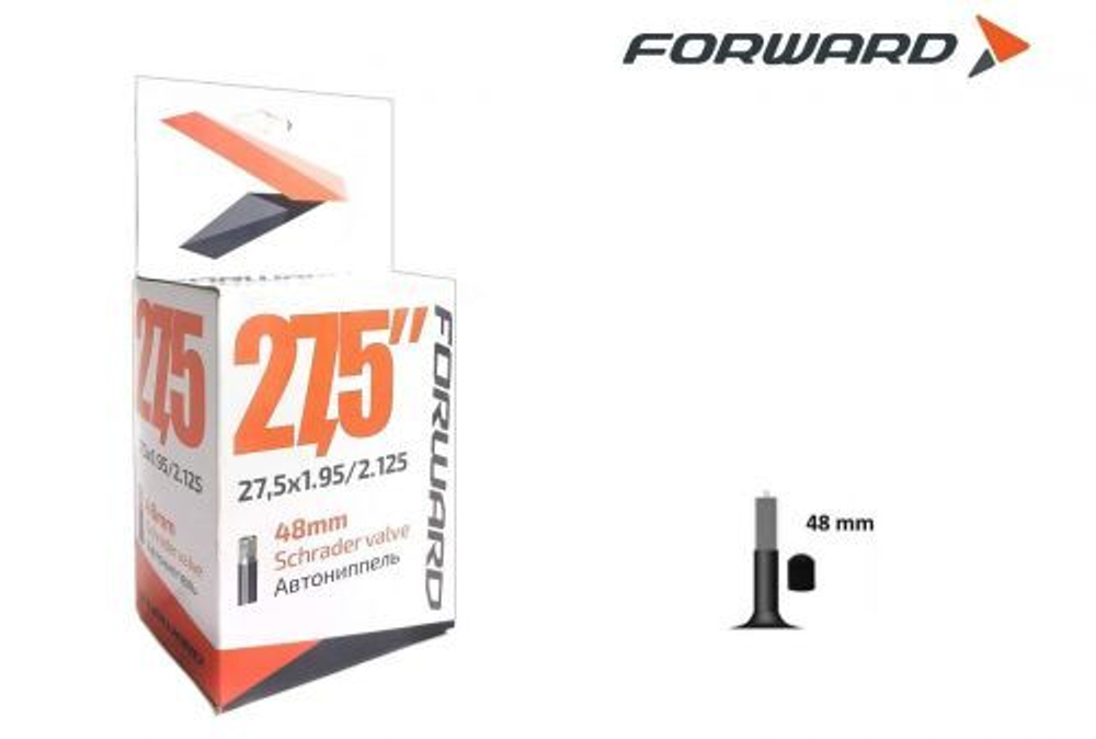 Камера 27,5x1,95/2,125 FORWARD бутил, авто-ниппель, A/V-48 мм, WANDA