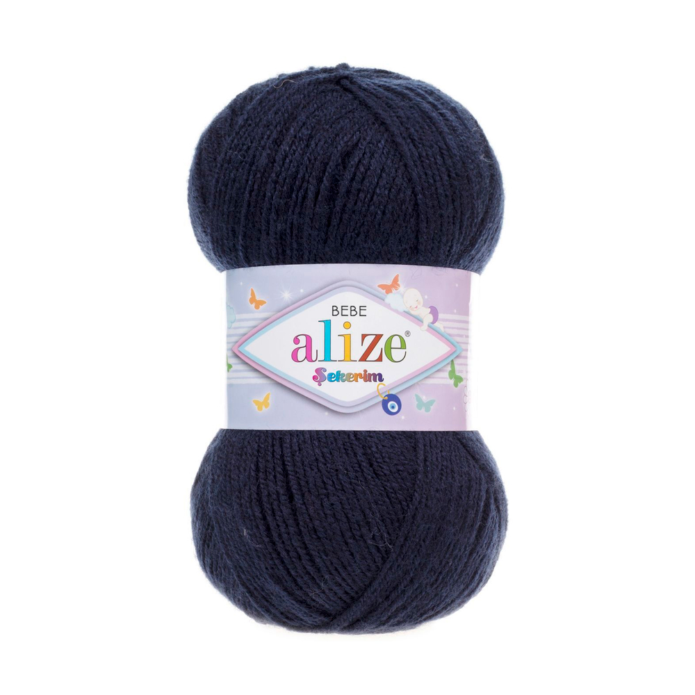 Секерим бэби (Sekerim bebe) пряжа Alize 100%акрил 5х100г/320м (58 т.синий)