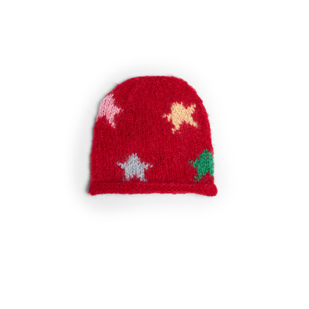 Шапка Jacob Cro Mohair Stars "Terracotta"