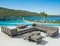 Комплект угловой уличной мебели Mykonos, пластик, бежевый