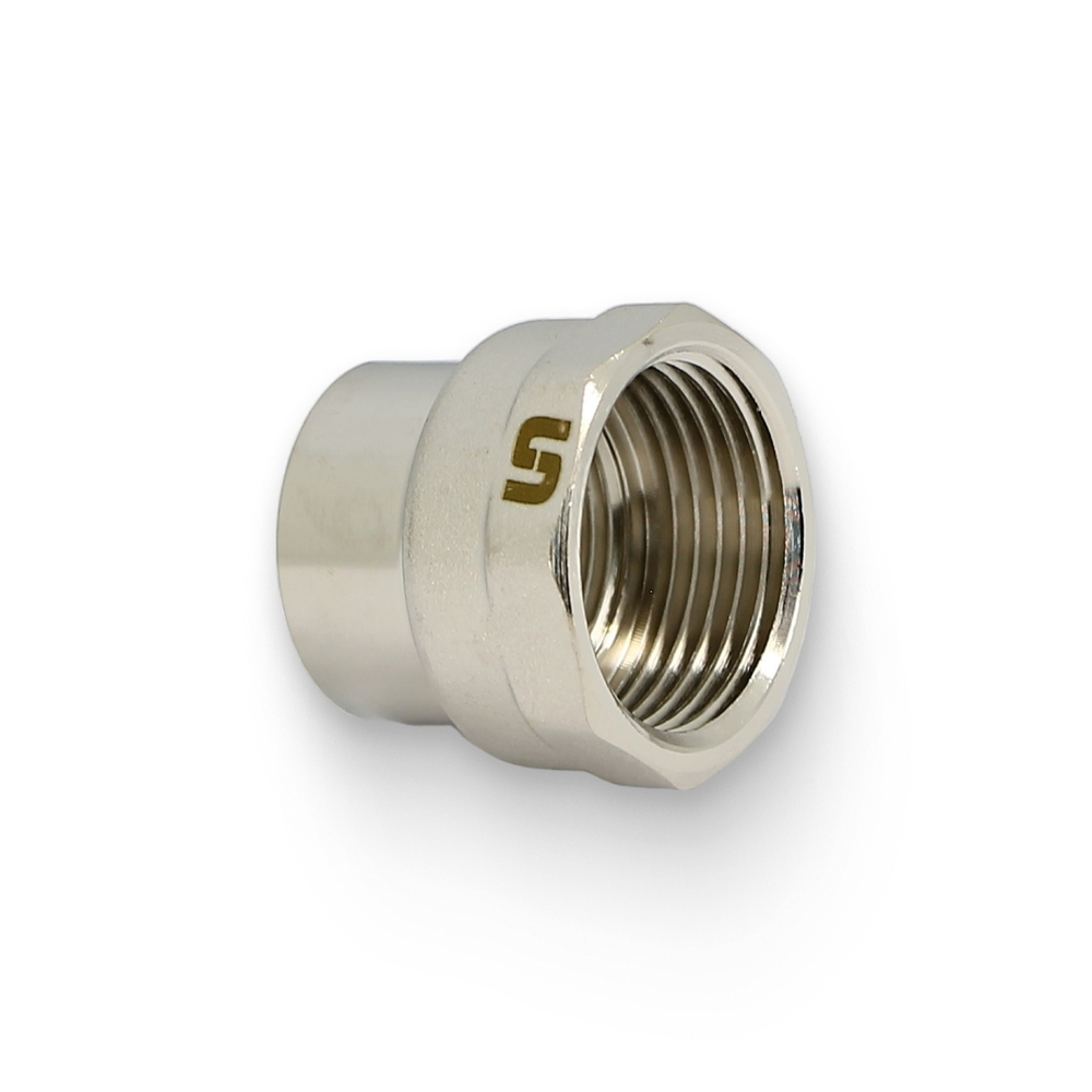 Муфта переходная 1" х 3/4", никелированная
