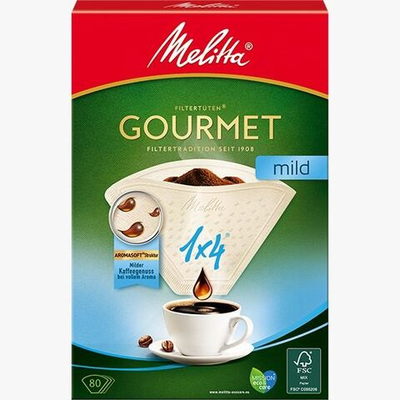 Фильтр-пакеты Melitta Gourmet Mild, 1x4, 80 шт. (Германия)