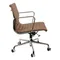 Офисное кресло Eames Ribbed EA 117 коричневая кожа