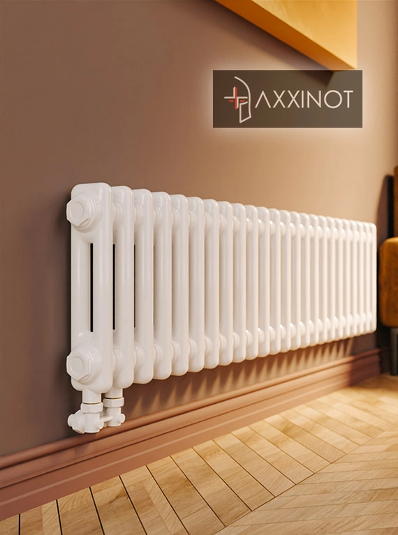 Axxinot Sentir 2020 - двухтрубный трубчатый радиатор высотой 200 мм, нижнее подключение, белый