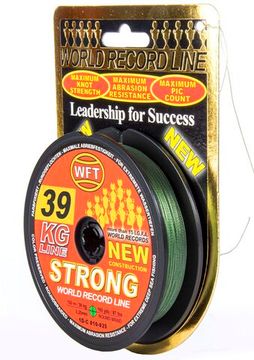 Леска плетёная WFT KG STRONG Green 150 м, 0,25 мм
