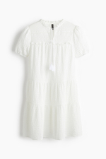 Платье из жатого джерси — короткие рукава - H&M