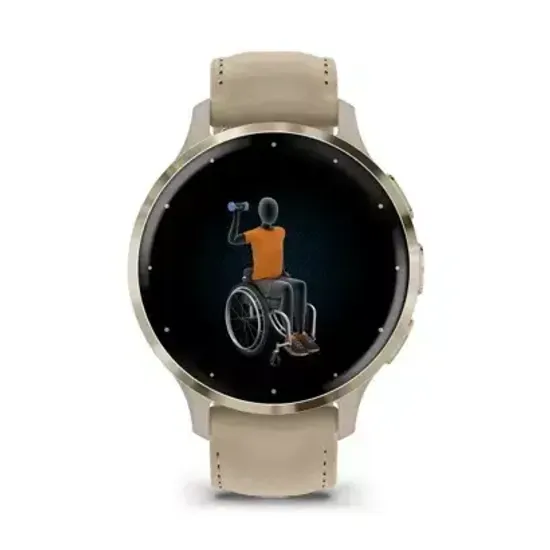 Смарт-часы Garmin VENU 3S French grey case and leather band 010-02785-55
