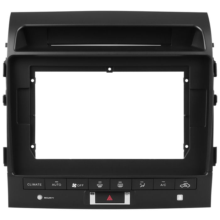 Комплект рамки с разъёмами 10" Toyota Land Cruiser 200 2007-2009 климат на ШГУ, физ.кнопки снизу