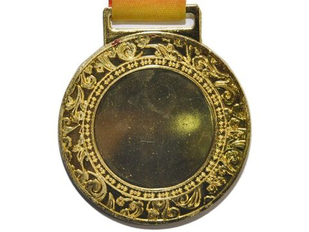 Медаль спортивная с лентой 1 место d - 6,5 см :1903-BL-1