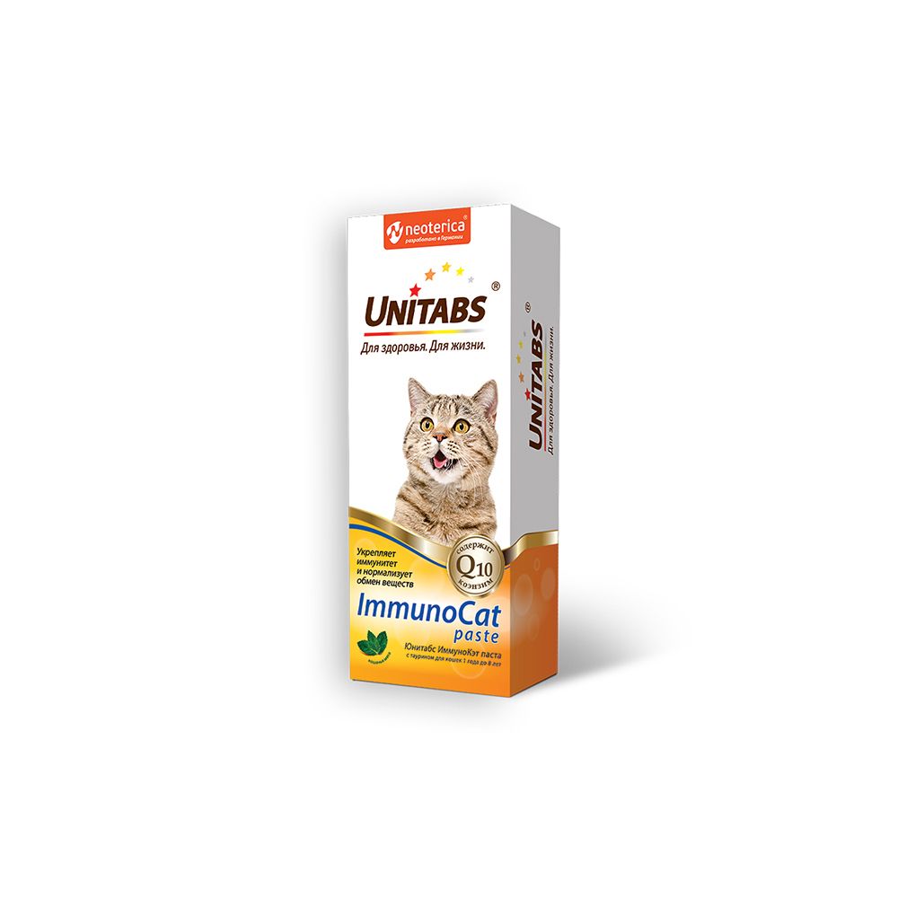 Unitabs 120мл паста ImmunoCat Витаминно-минеральный комплекс для взрослых кошек 120мл