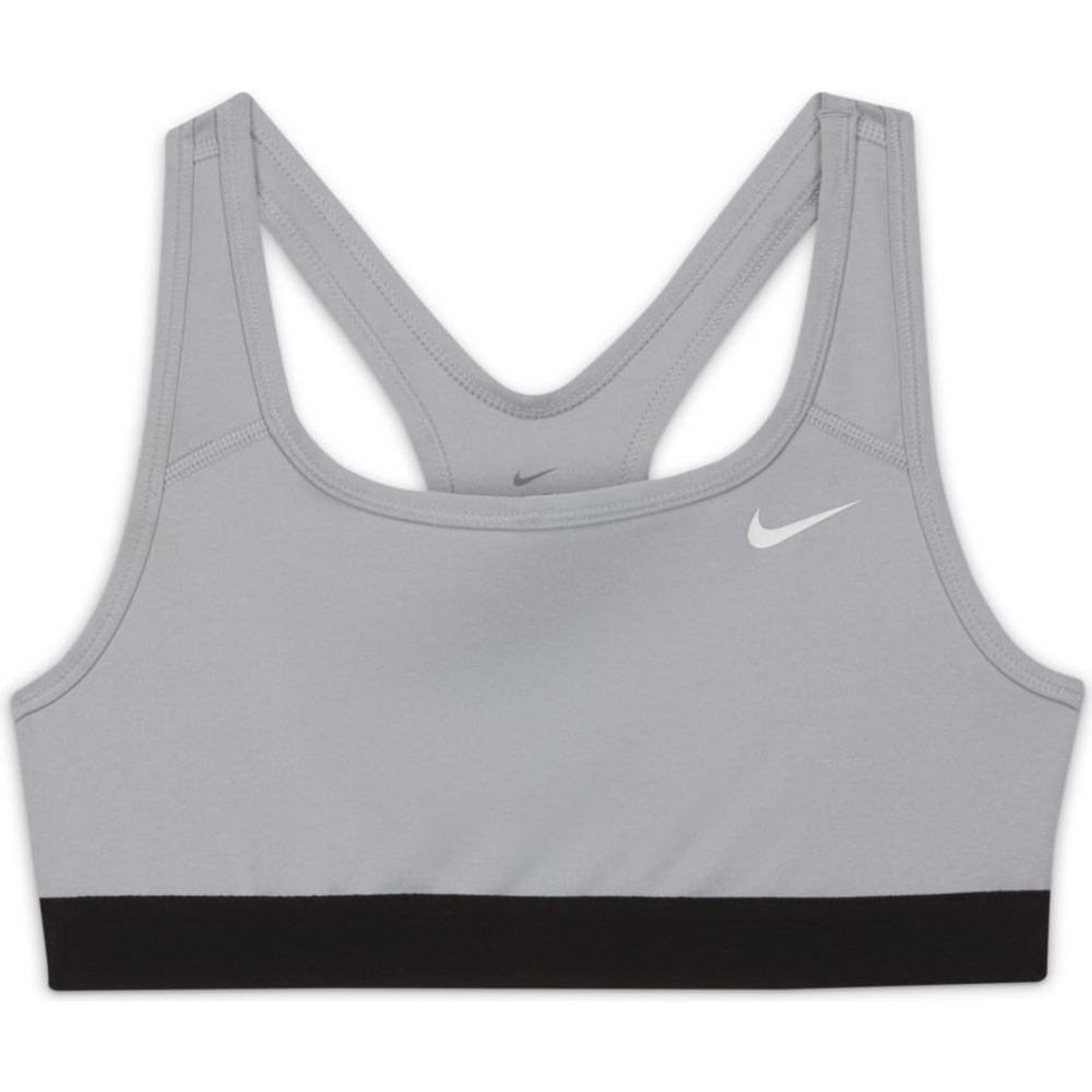 Топ для девочки теннисный Nike Swoosh Bra G - carbon heather/white