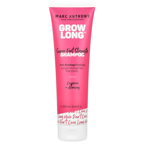 Marc Anthony, Grow Long ™, сверхбыстродействующий шампунь, кофеин и женьшень, 250 мл (8,45 жидк. унц.)