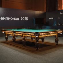 Бильярдный стол для русской пирамиды Weekend "Русский Гранд" (12 футов, 8 ног, 45мм камень) борта дуб, лузы премиум