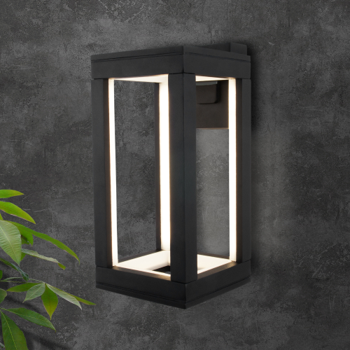 Уличный настенный светодиодный светильник 1527 TECHNO LED Frame чёрный