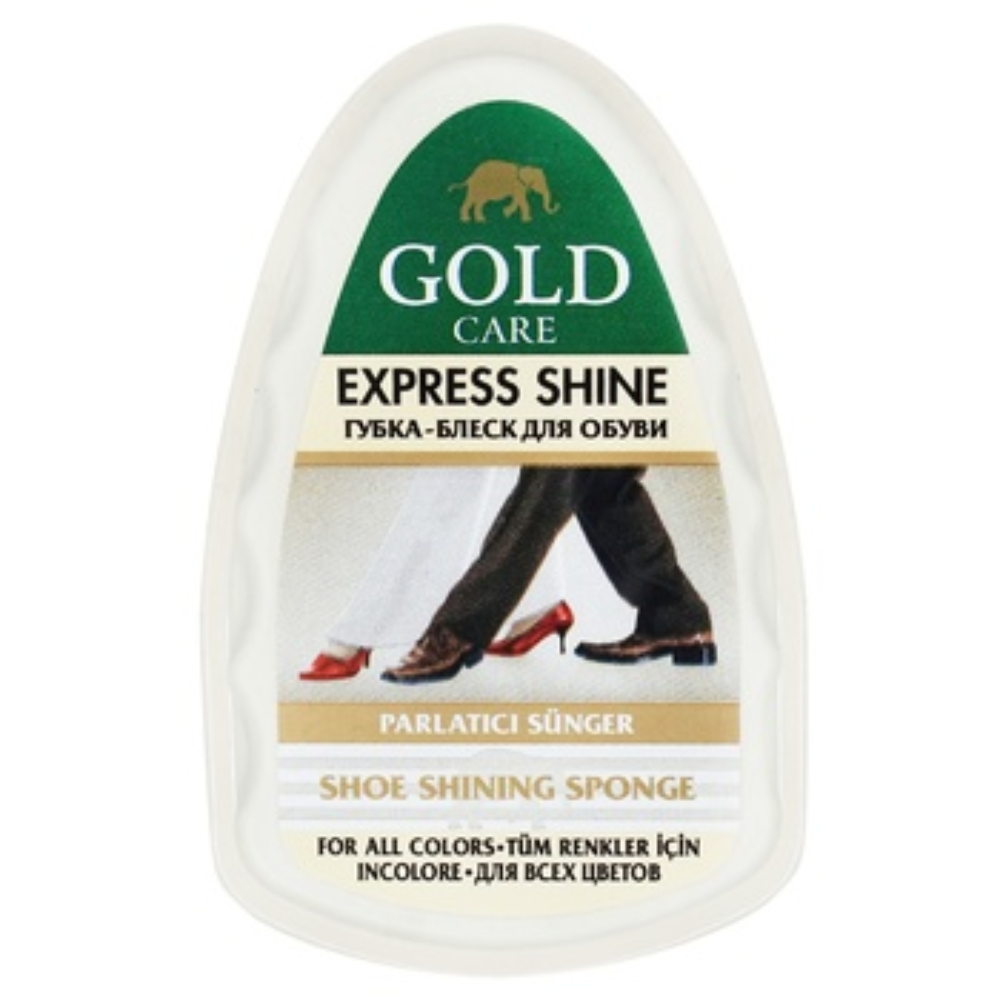 Губка для обуви Gold Care блеск