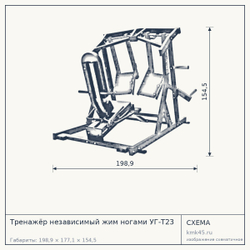 Тренажёр независимый жим ногами УГ-Т23 — от 168 000 ₽