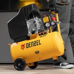 Компрессор воздушный масляный DC1500/24, прямой привод, 1.5 кВт, 24 литра, 220 л/мин Denzel