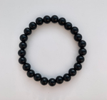 Жемчужный сет «Noir & Agate» / Чёрные бусы & браслет из агата