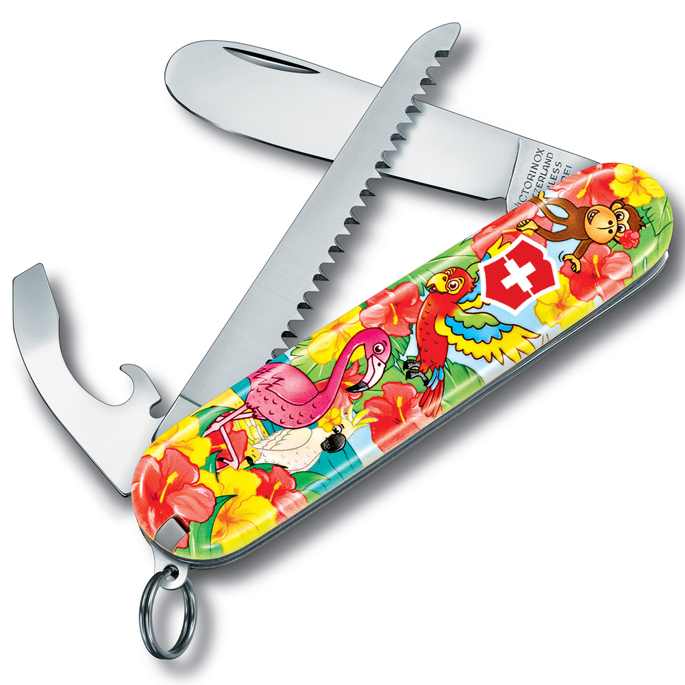 Нож My First Victorinox Parrot Edition, 84 мм, 9 функций, красный 0.2373.E3