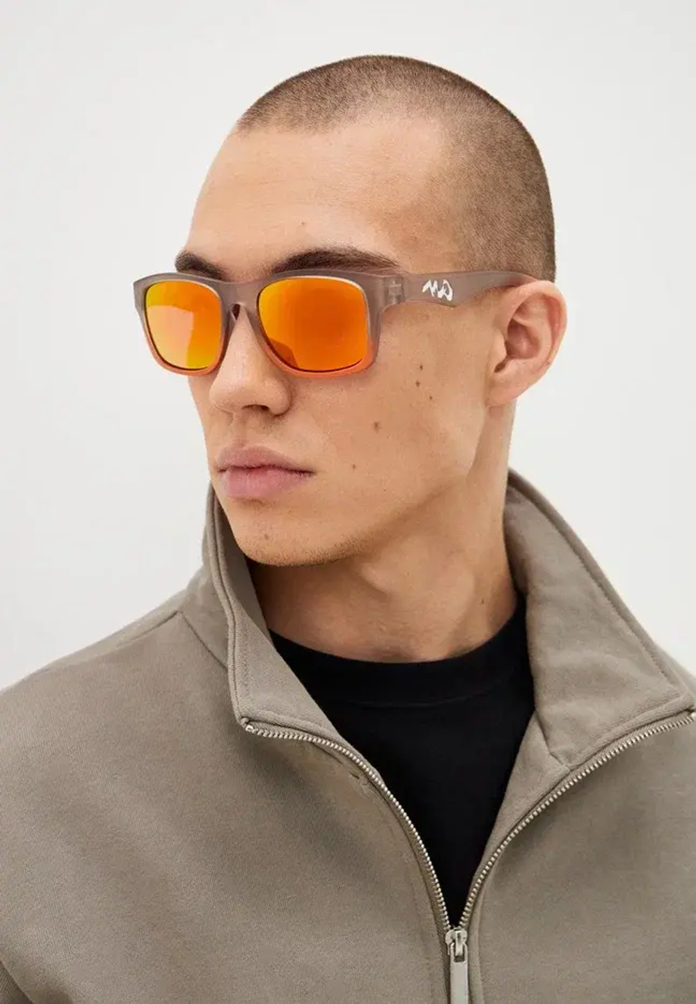 Спортивные очки 720armour Fabio / Translucent Lt. Grey Shale / Matte Neon Peach Orange Temple / HC Red Orange Lens