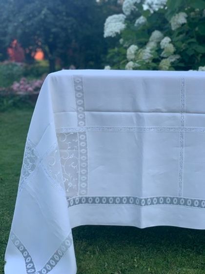 Скатерть 180x300 и 12 салфеток Palombella PM Elite молочные