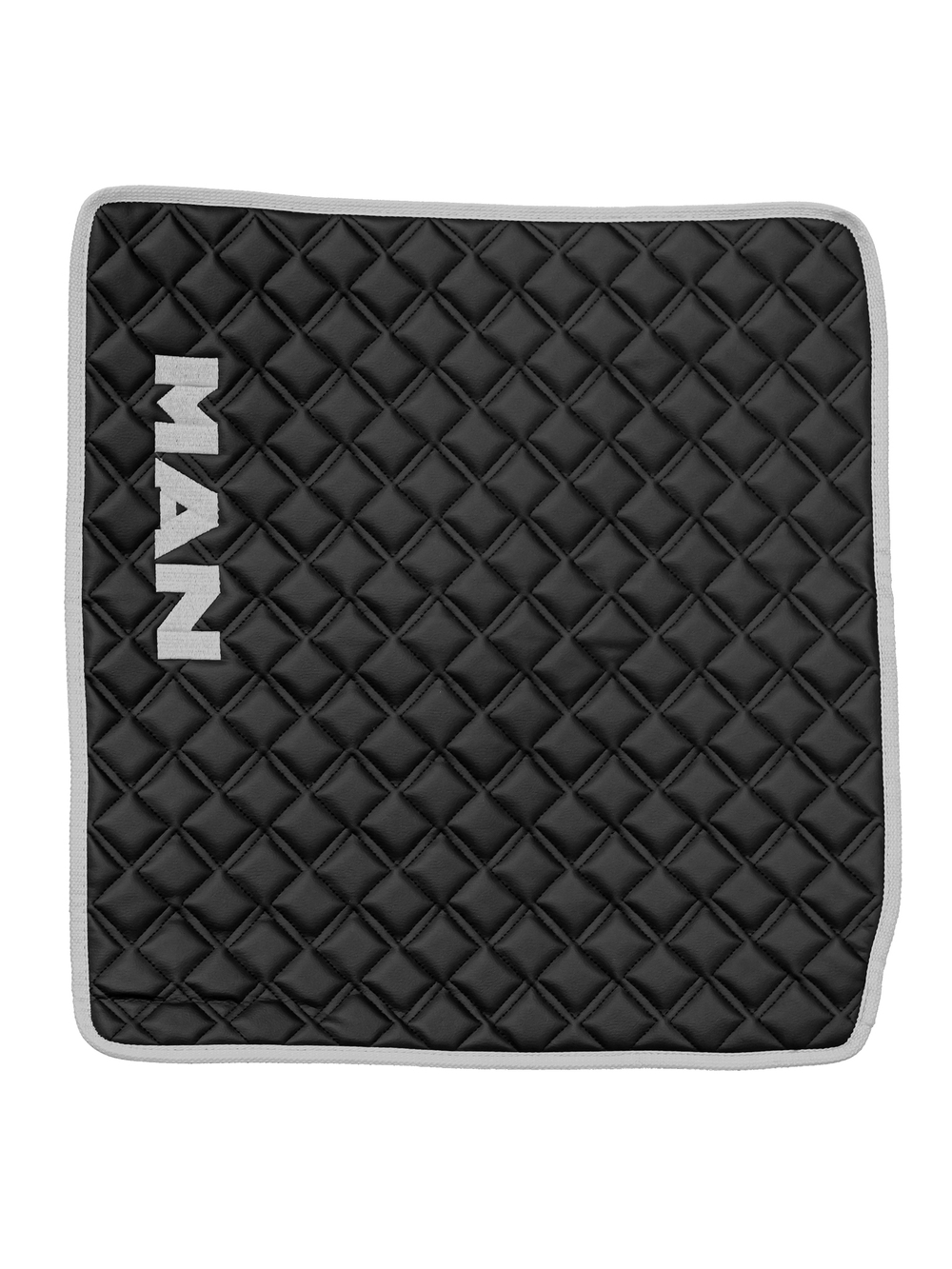 Ковры MAN TGX (автомат, механика) (экокожа, черный, серый кант, серая вышивка)