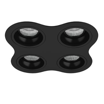 Встраиваемый точечный светильник D64707070707 черный Domino Lightstar