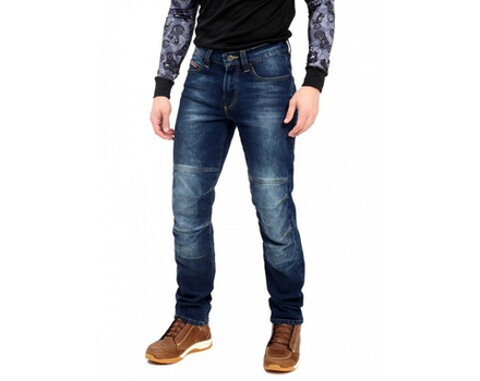 Мотоджинсы Starks SPIDER , муж., Regular fit, стрейч, Тёмный Синий, Enzim wash (38)