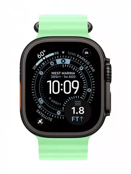 Умные часы Apple Watch Ultra 3, 49 мм, Black Titanium Neon Green Ocean Band
