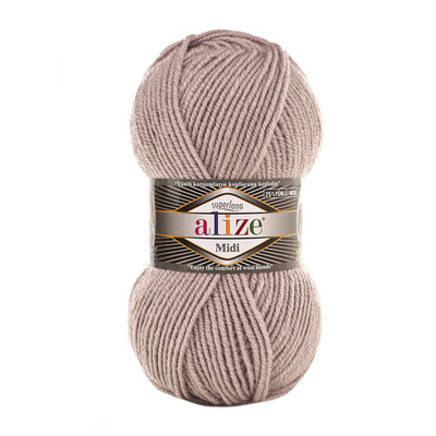 Пряжа Alize (Ализе) Superlana Midi / уп.5 мот. по 100 г, 170м, 652 пепельный A