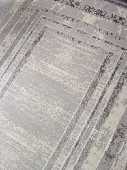 Ковер 1634G - GREY / GREY - Прямоугольник - коллекция LORA размер 100*200 см