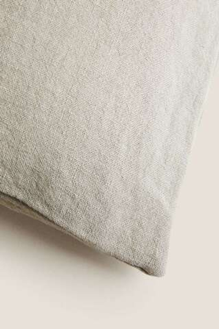 ZARA HOME ЛЬНЯНОЙ ЧЕХОЛ ДЛЯ ДЕКОРАТИВНОЙ ПОДУШКИ, СВЕТЛО-ЗЕЛЕНЫЙ