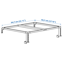 IKEA HÅLLBAR  (ИКЕА ХОЛЛБАР)  -  Рама опорная для корзин сортировки - белая 60 см