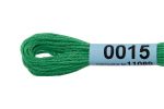 Мулине Gamma 100% хлопок, цв.0015 св.зеленый, 24 мотка по 8 метров