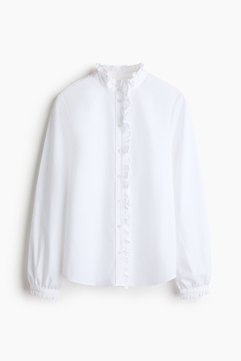 Блузка с оборками и пуговицами спереди - H&M