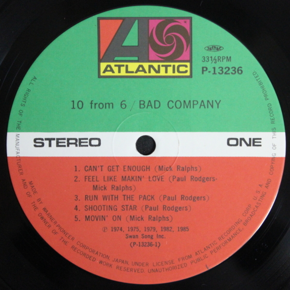 Bad Company / 10 From 6 (LP)