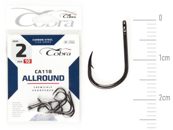 Крючки Cobra ALLROUND CA118 №2, 10 шт.