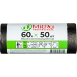Мешки для мусора MitRa Professional 60 л черные (ПНД 7 мкм, 50 штук)