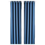 Комплект штор IKEA HILLEBORG (ХИЛЛЕБОРГ), Синий, 145х250 см, 2 шт