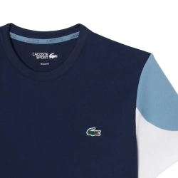 Теннисная футболка Lacoste Sport Printed Colour-Block - navy blue/blue/white