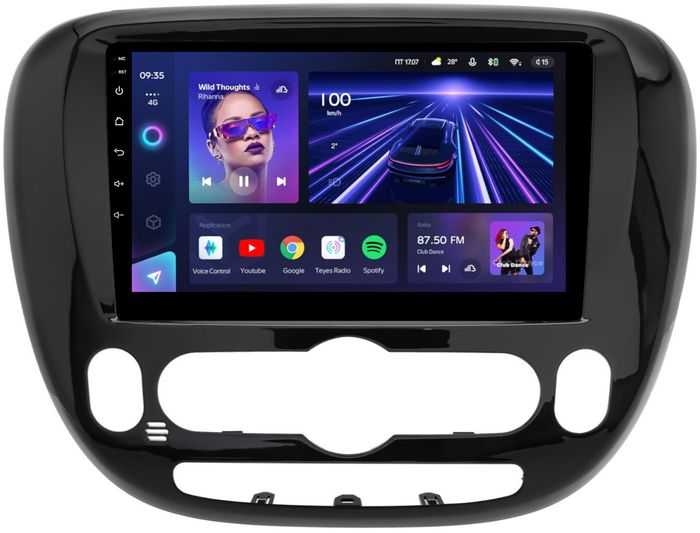 Магнитола для KIA Soul 2 2014-2019 PS (климат на штатном экране) - Teyes CC3L на Android 10, CarPlay, 4G SIM-слот