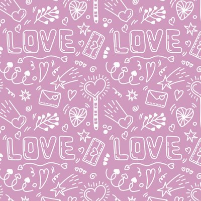 Рисунок маркером LOVE PINK