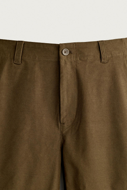 ZARA БРЮКИ BALLOON FIT, ТЕМНО-ОЛИВКОВЫЙ
