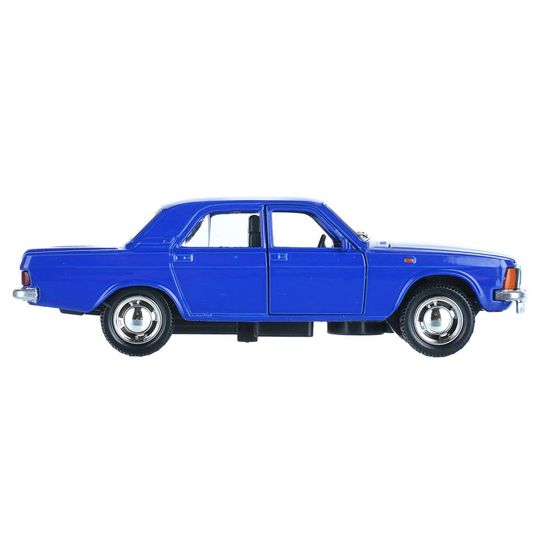 Машина металл газ-3102 волга 12 см, пер дв, кап, баг, инер, темн-синий, кор. Технопарк